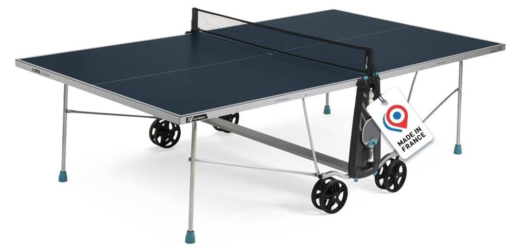 Tischtennisplatte Outdoor Tischtennistisch Klapptisch - 274 x 152,5 x 76 cm - Wetterfest - Mit Rollen - Höhenverstellbare Füße - Für Garten und Terrasse