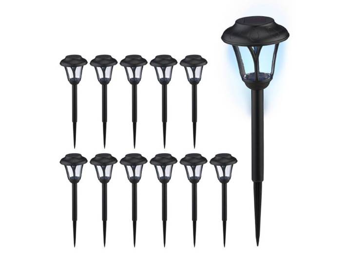 Relaxdays Lampe solaire pour extérieur en set