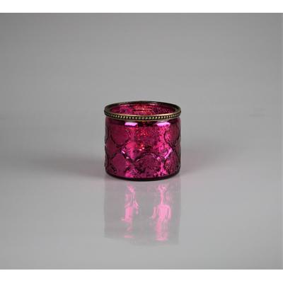 Windlicht AM DESIGN "aus Glas", pink, B:10cm H:12cm, Glas, Kerzenhalter, Windlicht, 3er Set, BxH: 10x12 cm