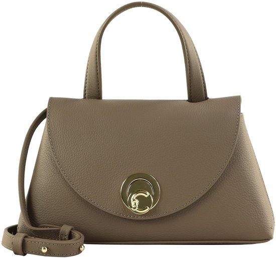 Coccinelle Nikla Crossbody Tasche Warm Taupe, Leder, 2 Fächer