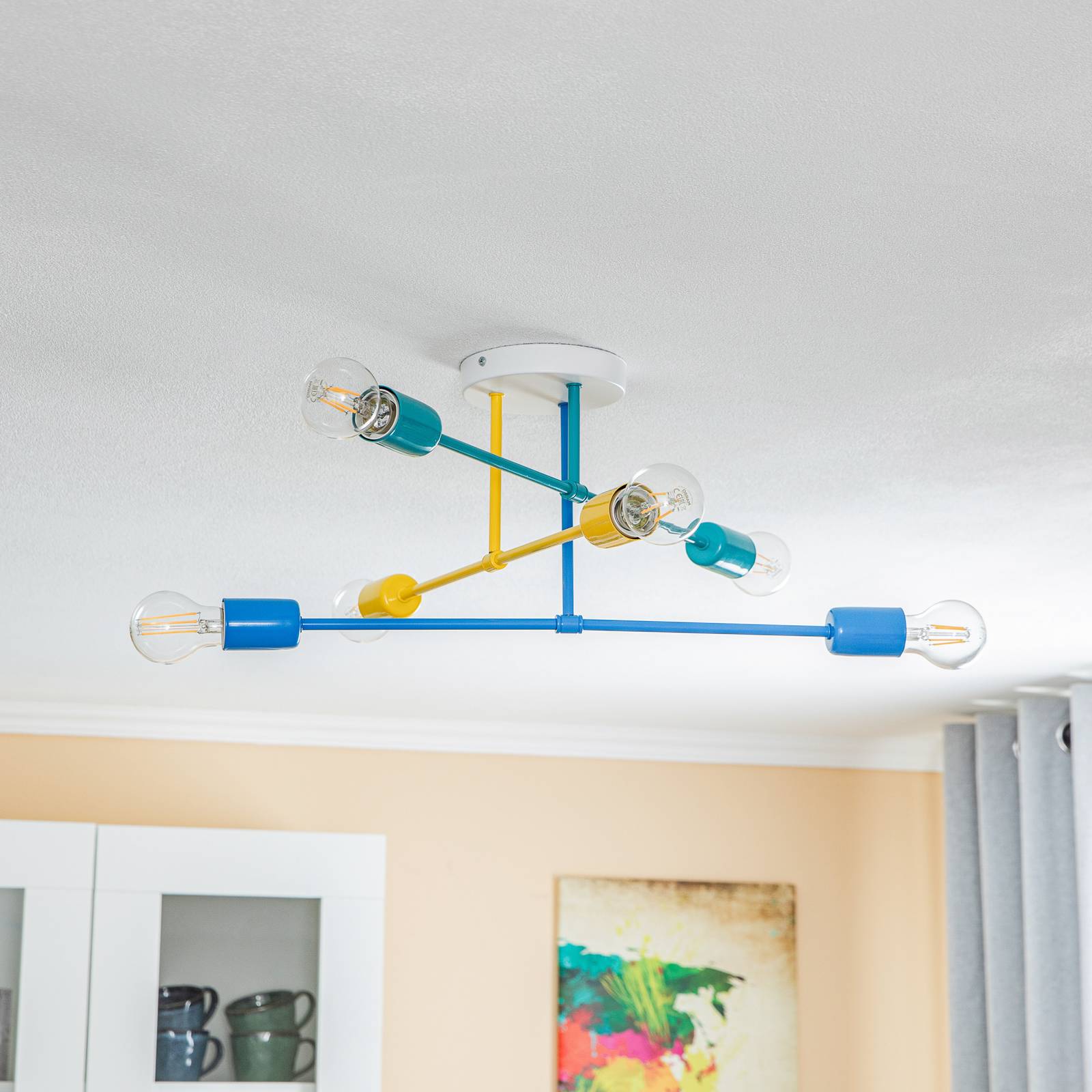 Deckenleuchte Cambridge HELAM, dimmbar, für Kinderzimmer, Metall, Junges Wohnen