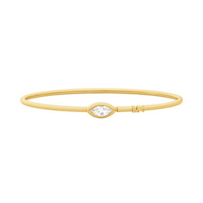 Armreif MICHAEL KORS "Premium", gold (gelbgoldfarben, kristallweiß, kristallweiß), Armbänder, Damen, 17cm, Metall, Armreif, mit Zirkonia (synth.)