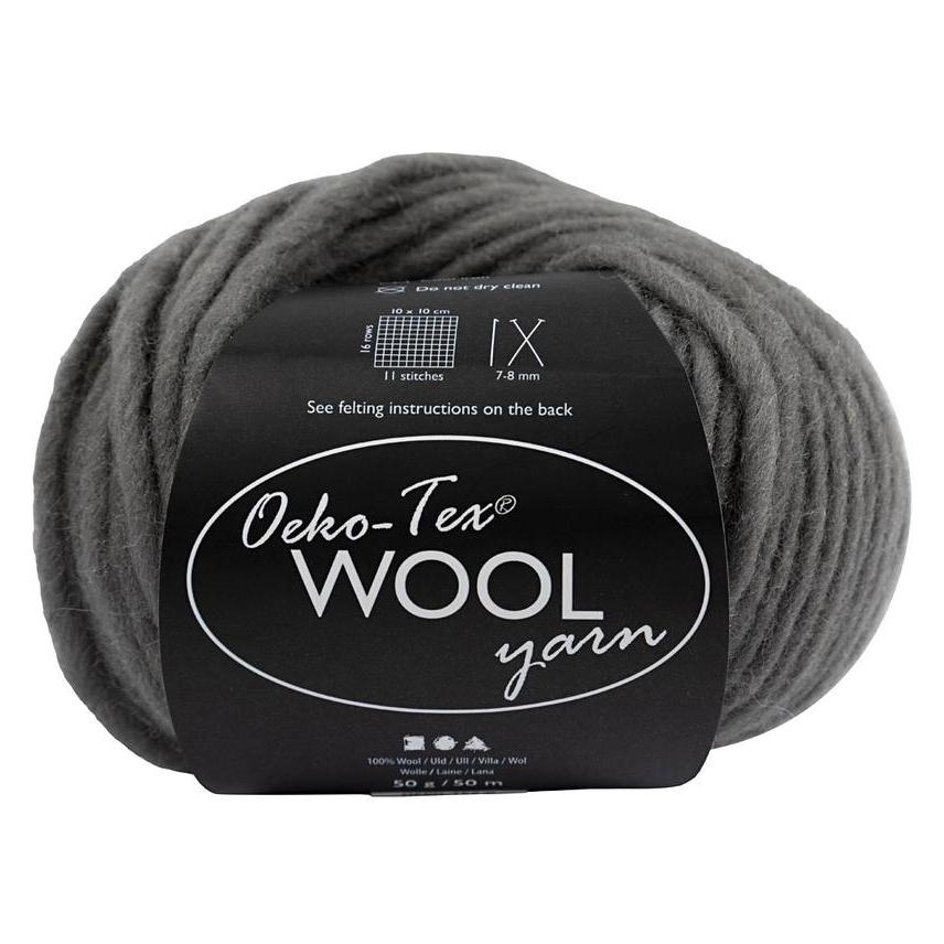 Creativ Company Wolle Oeko-Tex 50 g, Grau (50 m) (4824582)