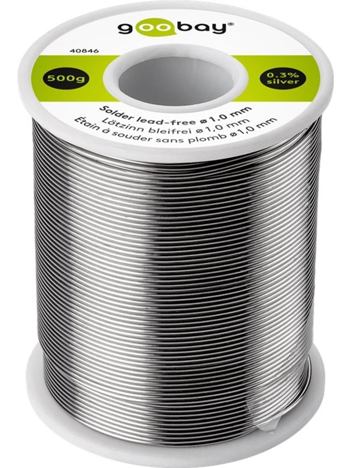 Pro Solder lead-free ø 1.0 mm 500 g - content: 0.3 % - Silber
