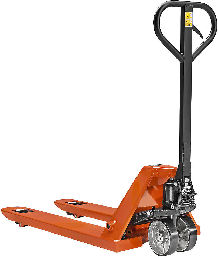 Handhubwagen, Tragfähigkeit 2500 kg, Lastrollen Polyurethan, Single eurokraft basic