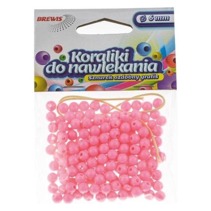 Brewis Rosa Perlen + Schnur 6mm 16g (47593435)