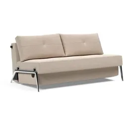 INNOVATION LIVING Schlafsofa Cubed Aluminium Stoff Sand Grey 160 cm