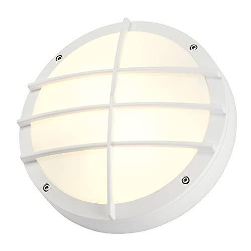 SLV Bulan Grid wand- en plafondarmatuur, Wit, Aluminium, IP44, E27