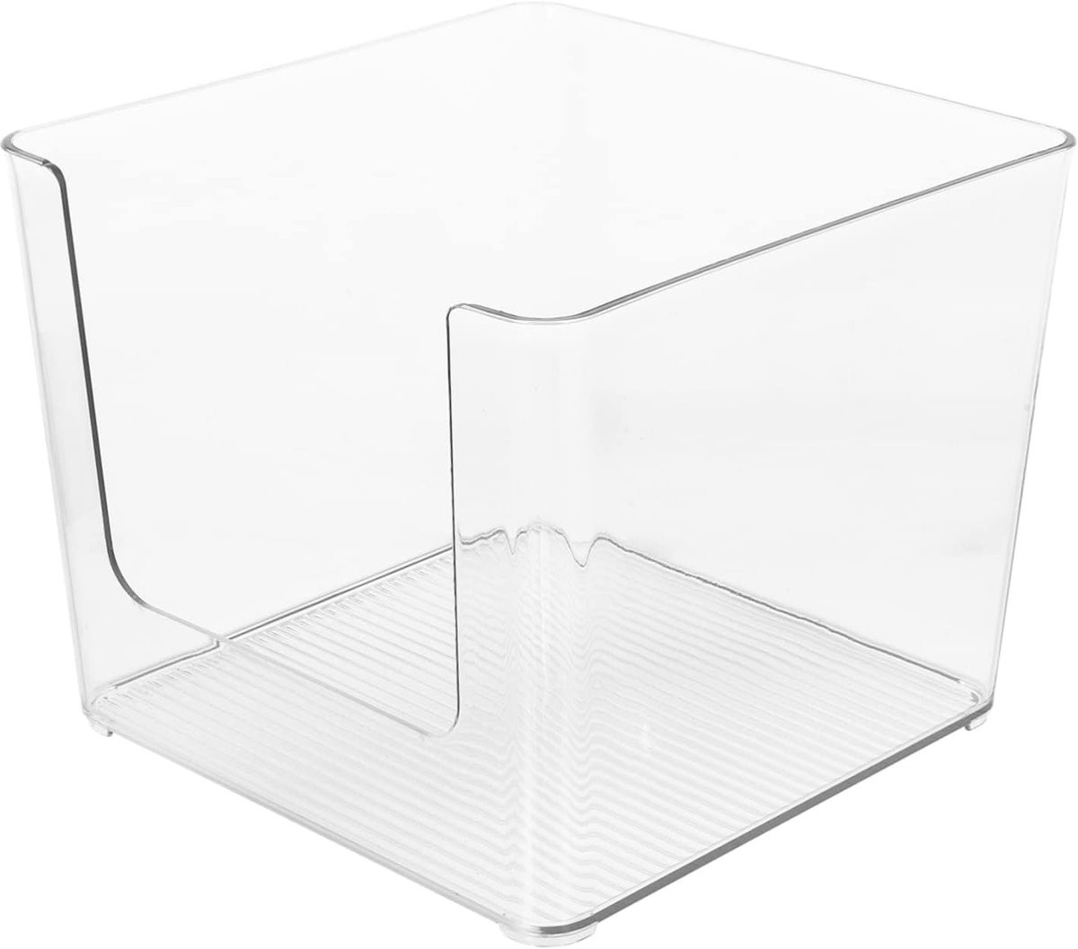 Transparante Opbergbak voor Boeken en Bureauorganisatie - 18 x 17 x 14 cm