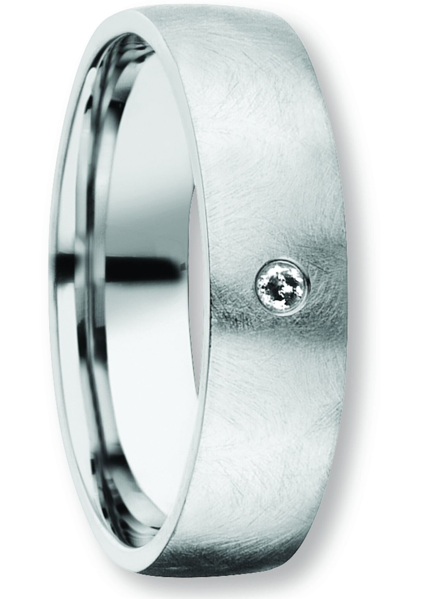 Diamantring ONE ELEMENT "0.015 ct Diamant Brillant Freundschaft Partner Ring aus 925 Silber" Gr. 50, silber, Fingerringe, Damen, 50,mit Brillant, Silber 925 (Sterlingsilber), Diamantring