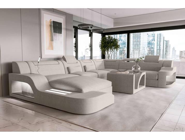 XXL Wohnlandschaft Palermo Stoffsofa