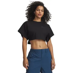 UNDER ARMOUR Cropped Script T-Shirt Damen 008 - ultimate black/ultimate black XL