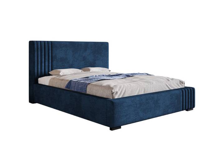 Sepro Meble Bett Blau BEN 13 Kronos Stoff 90x200 cm, Schwarz, Dunkelblau, Blau, 90x200 cm, Schlafzimmer, Betten, Polsterbetten