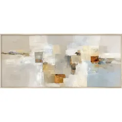 EUROART Wandbild 55 x 115 cm Neutral Fields I Kunststoff Beige