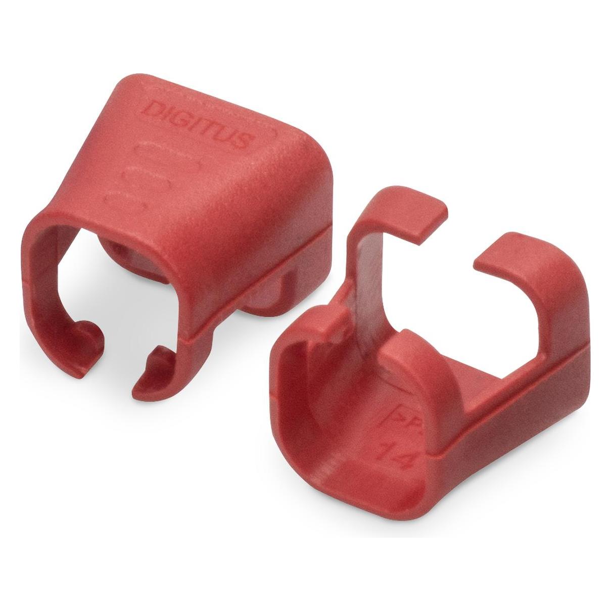Digitus Farbclips für RJ45-Kabel Farbe Rot, 100 Stück Packung (CAT5e) (A-CC-R)