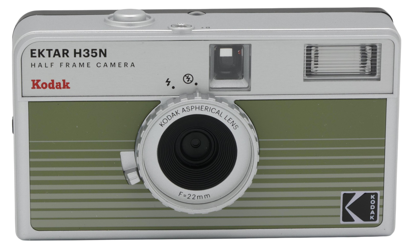 Kodak Ektar H35N HF filmcamera met Kodak Ultramax analoge cameraset, groen