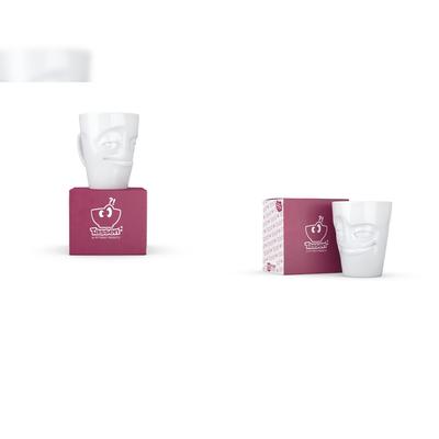 DKG utils Fiftyeight :: Henkelbecher Verschmitzt - 350 Ml Henkelbecher Weiß - 2 Stück - Produkt-Bundle