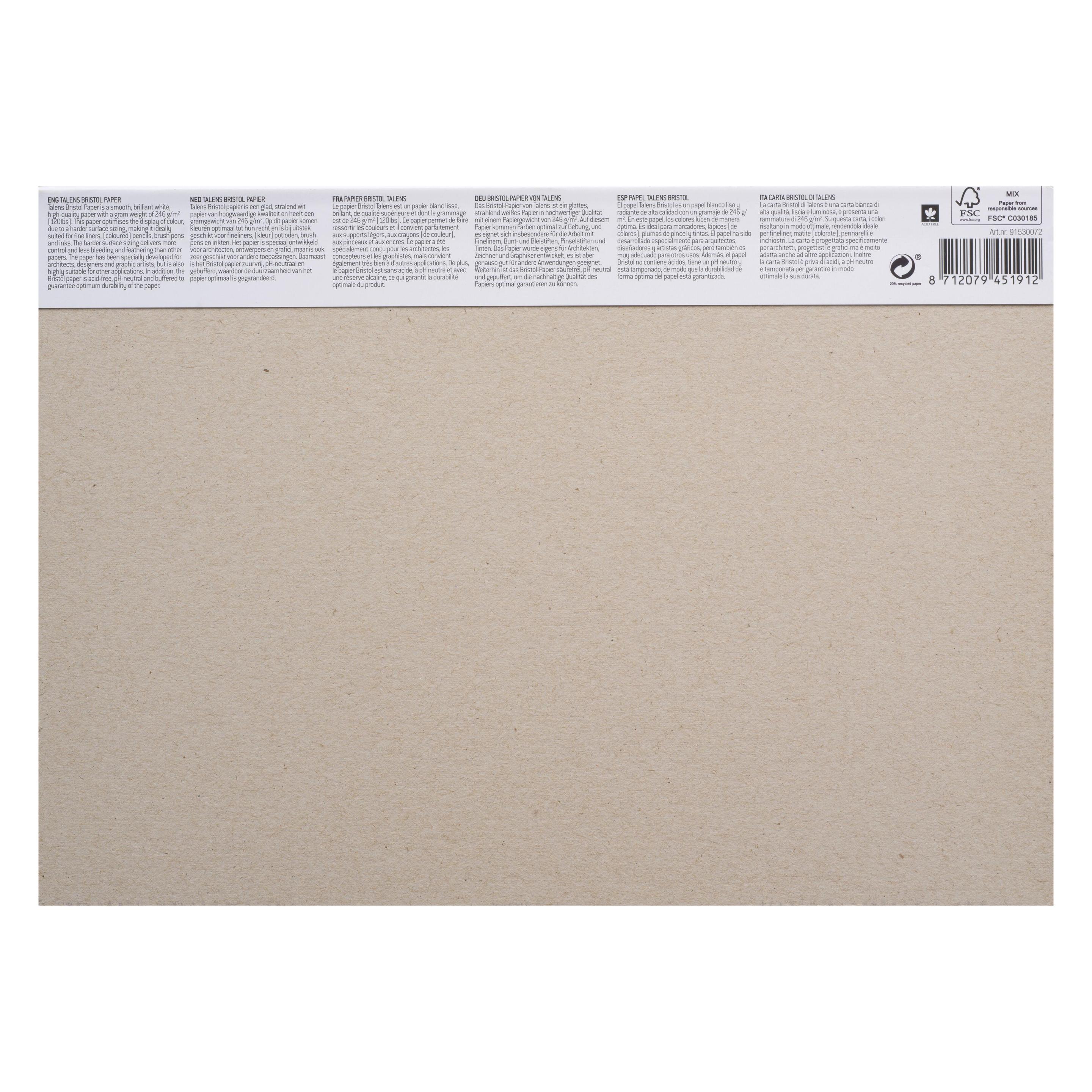 Talens Zeichenblock Bristol A4 (A4, Blanko, Kein Einband) (91530072)