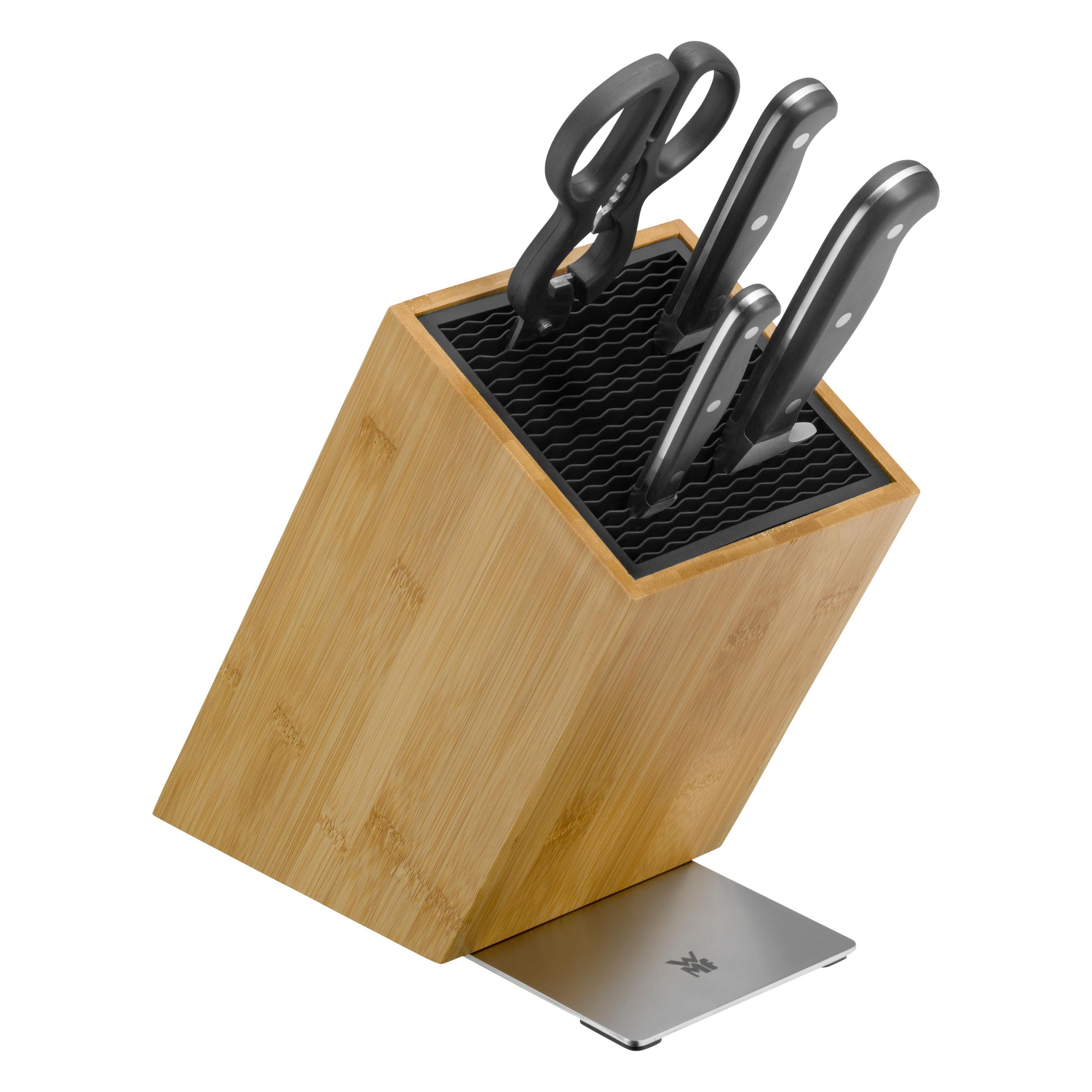 WMF Messerblock bestückt SPITZENKLASSE PLUS 5-teilig mit FlexTec Messerblock (32.0111.3140)