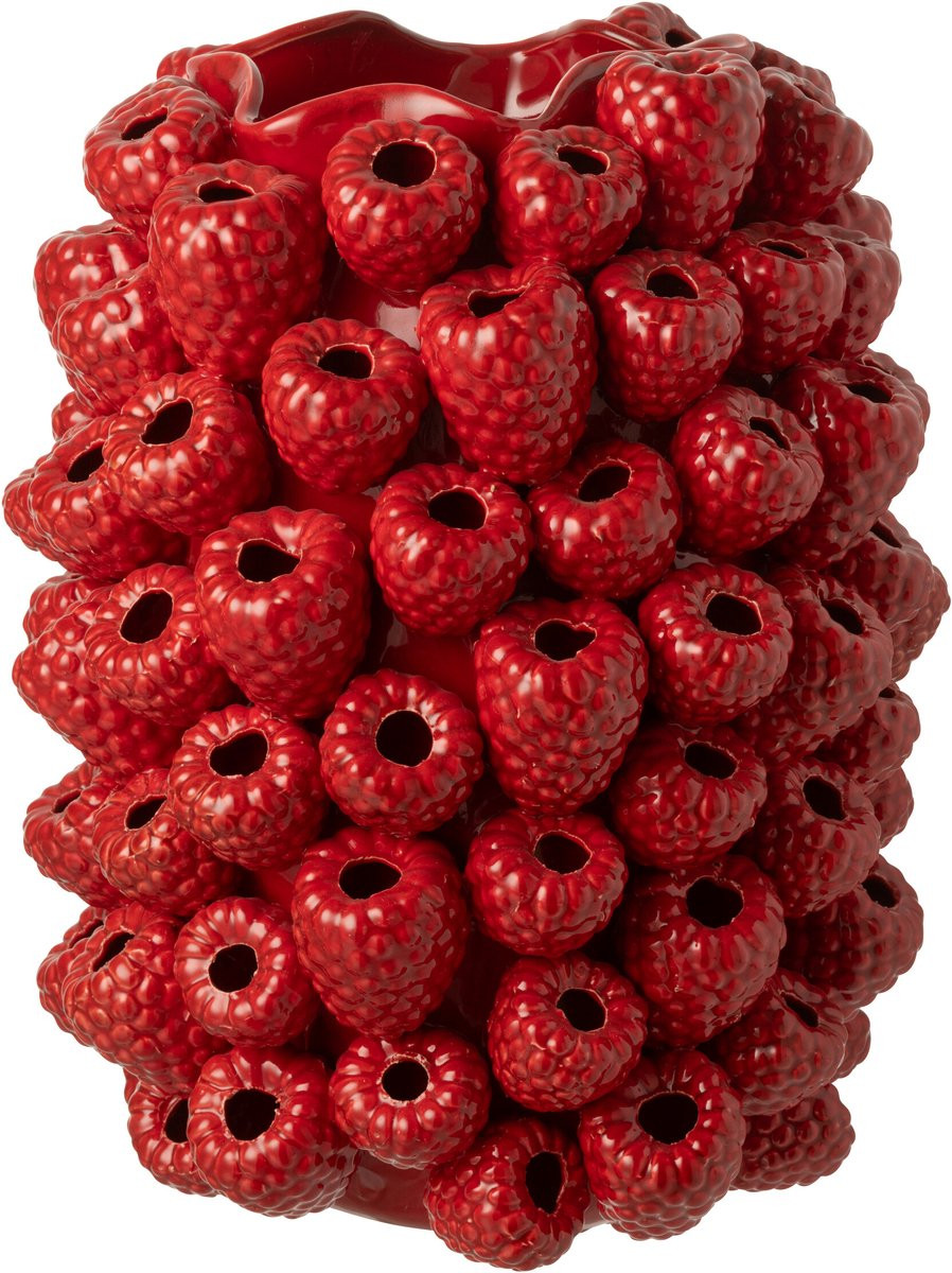 J-Line vaas Berry rood keramiek