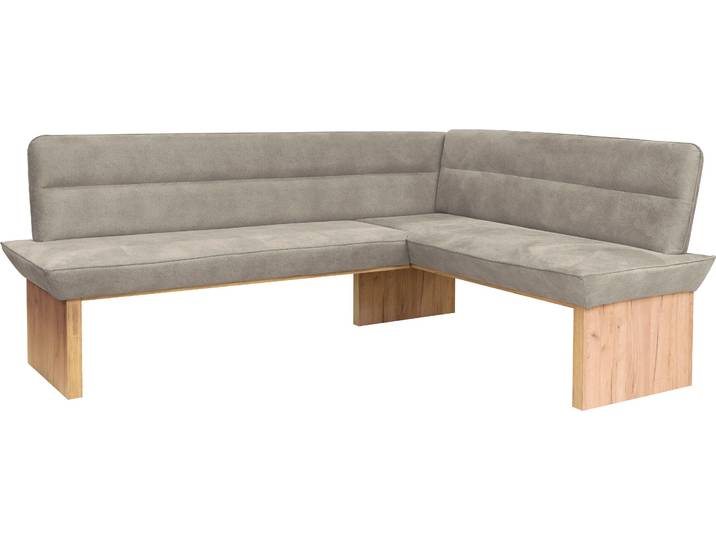 Eckbank GOODPRODUCT Beluna Polsterbank, Sitzecke , braun (latte, decor wotan eiche), B:210cm H:89cm T:169cm, Polyester, Sitzbänke, Eckbank, mit Wellenunterfederung im Sitz, TOPSELLER