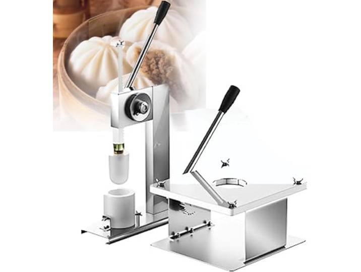 GJVBGA Baozi Maker, halbautomatische Brötchenherstellungsmaschine, chinesische Bao-Form, manuelle Brötchenherstellungsmaschine zum Kochen von köstlichem Baozi Bao Dampfgarer, 400–500 Brötchen/H
