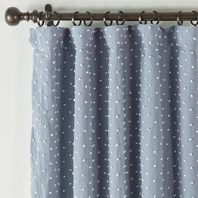 "French Knot Drapery Panel - Ivory/Flax, 50""W x 120""L - Ballard Designs"