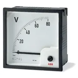 ABB VLM-1-100/72 Voltmeter analog Direktmessung, 100V, Wechselspannung, 72 2CSG112130R4001 VLM110072