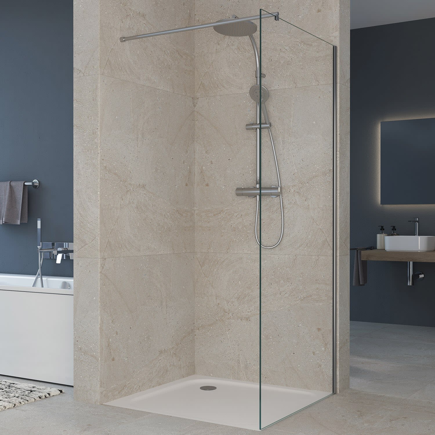 Sturotec 5070 Walk-In Seitenwand 80 x 200 cm mit Nano-Beschichtung