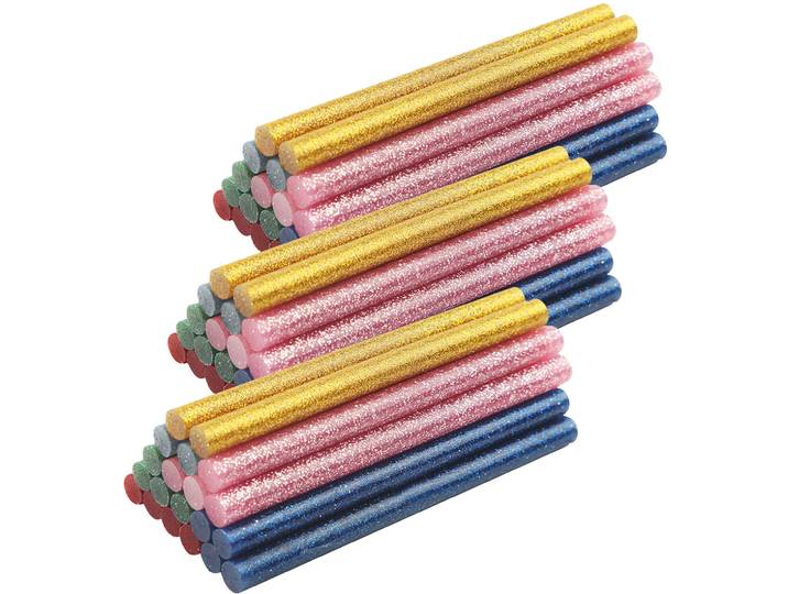 60 Niedrigtemperatur-Klebesticks, glitzer