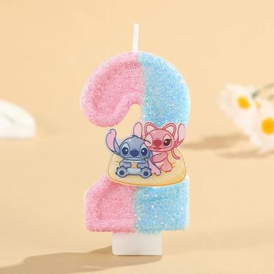 Uplift Treasures Cartoon Stitch Number Birthday Candle For Cake Decoration 2
