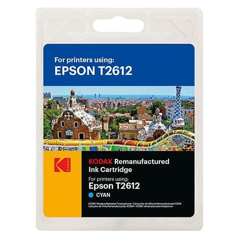 Kodak SUPPLIES 185E026102 EPSON XP Tinte cyan rebuilt T2612 300Seiten Blister 7ml (185E026102)