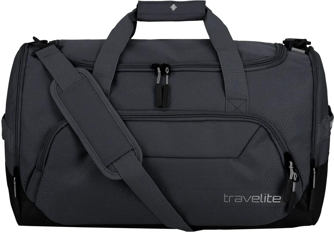 Reisetasche TRAVELITE "KICK OFF", Damen, Gr. B/H/T: 50cm x 29cm x 30cm, grau (anthrazit), Polyester, Taschen Reisetasche anthrazit B/H/T: 50cm x 29cm x 30cm