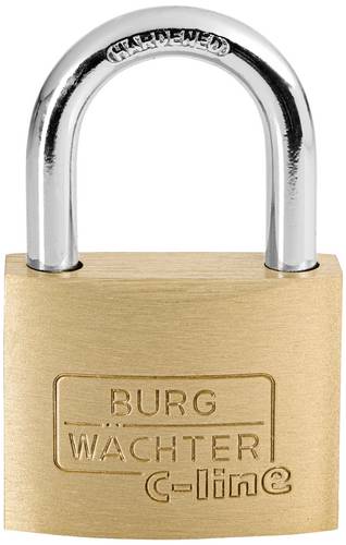 Burg Wächter 3051 Vorhängeschloss 35.00mm verschieden schließend Messing Schlüsselschloss