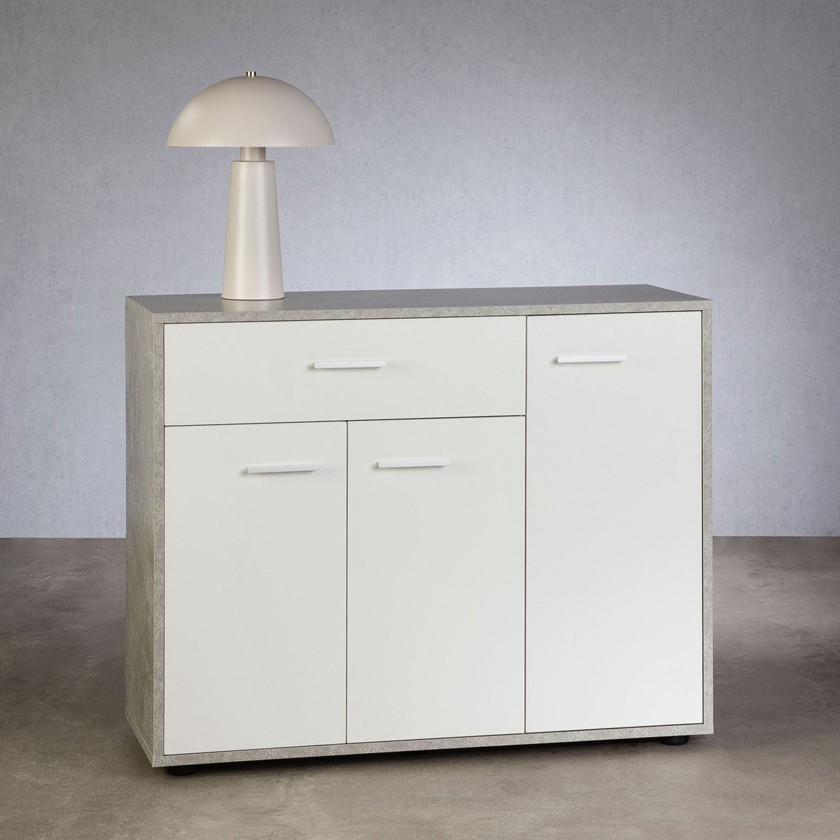 IDIMEX Schoenkast DEUSTO betonlook wit