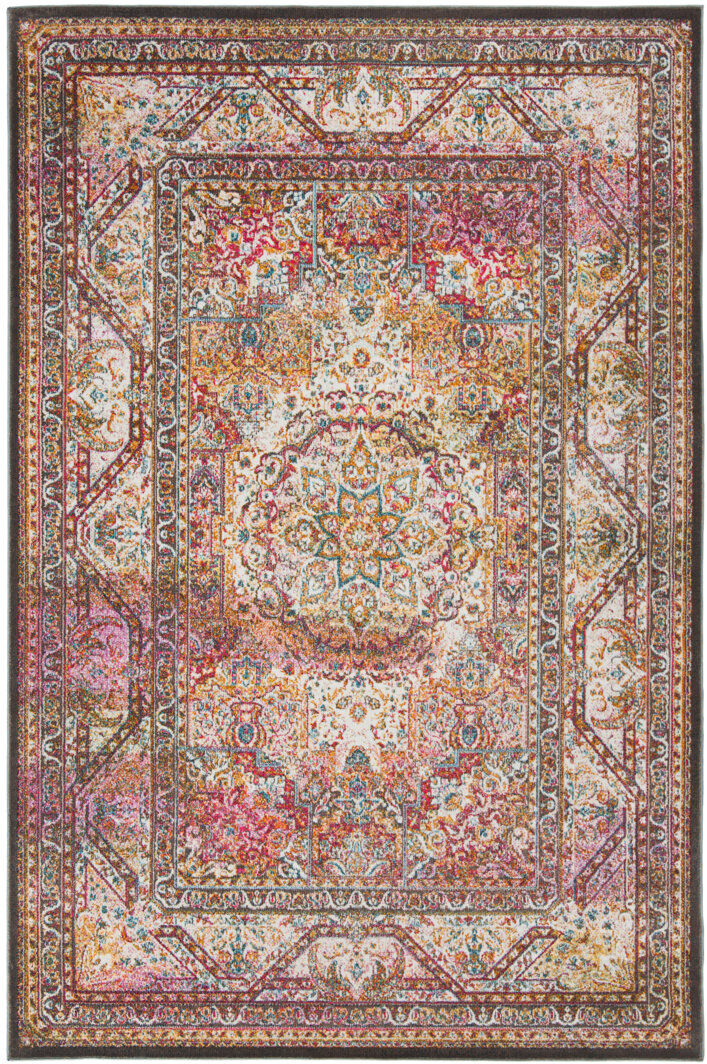 Bloomsbury Market Masi Rectangle Oriental Area Rug Brown Rectangle 91 x 152 cm