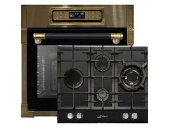 Kaiser Set four EH 6726 AD+KCG 6394 Retro four encastrable 80L Four électrique +plaque de cuisson à gaz encastrable 60cm