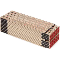 10 Stk. | Metrie 2m Zollstock Slimboy | Hainbuche