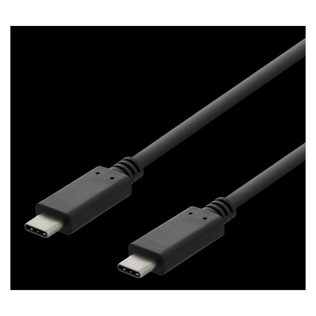 Deltaco USB 2.0 USB-C - charging cable 3A 3m black (3 m, USB 2.0) (USBC-2003)