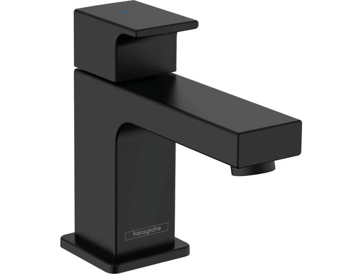 robinet de sol Hansgrohe Vernis Shape\, modèle 70\, avec levier\, pour eau froide ou eau pré-mélangée\, sans bonde\, finition noir mat