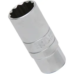 BGS 2386 Zündkerzen Einsatz Zwölfkant SW 21mm mit Haltegummi Antrieb 12,5mm (1/2")