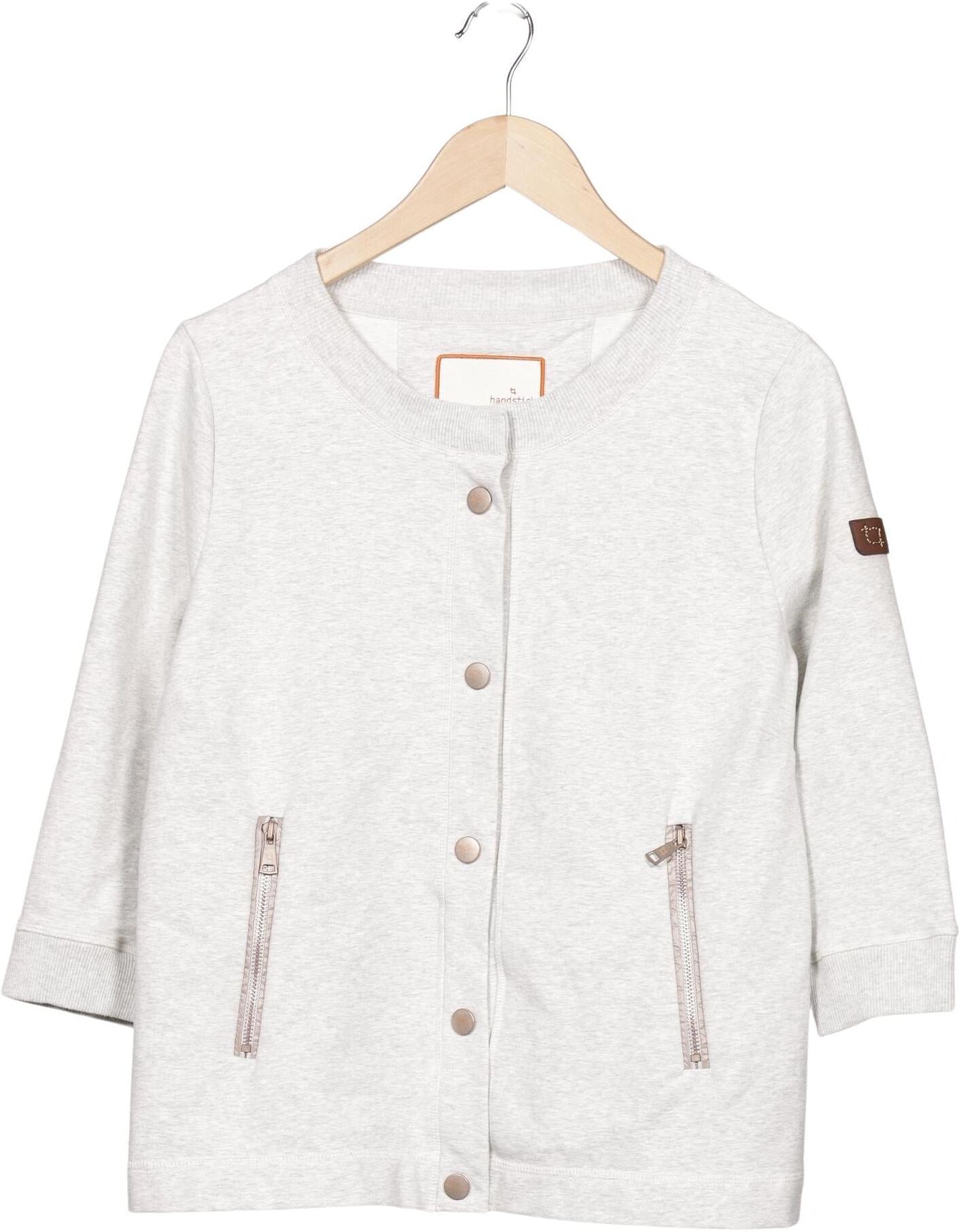 handstich Damen Sweater, Cremeweiß, Gr. EU 40, Baumwolle / Elasthan / Synthetik - Second Hand
