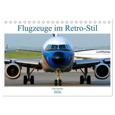 Flugzeuge im Retro-Stil (Tischkalender 2026 DIN A5 quer), CALVENDO Monatskalender