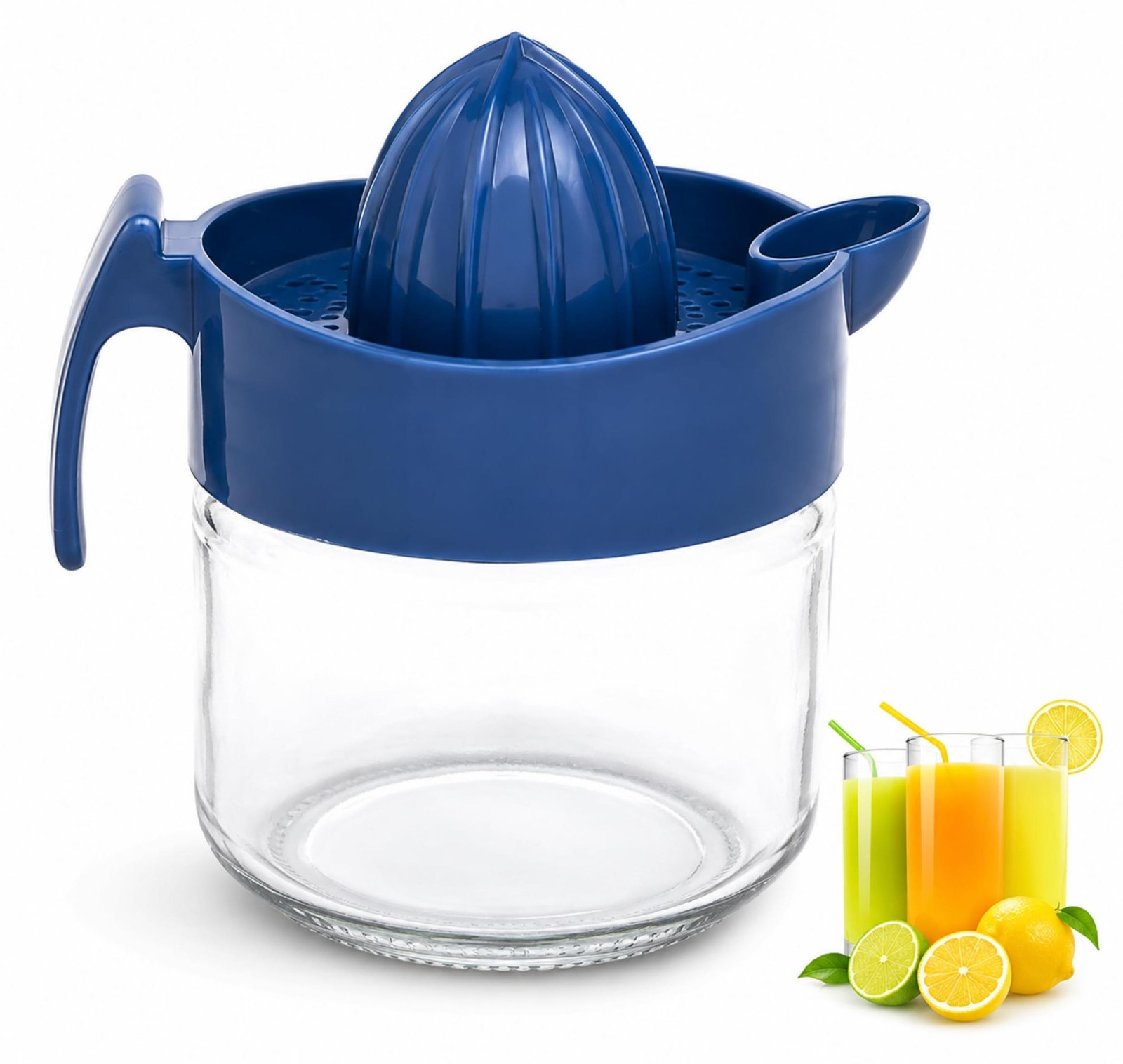Dripio Handpers voor citrusvruchten met glazen kan, 300 ml