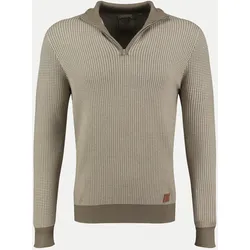 Pullover mit Troyer-Kragen Beige L