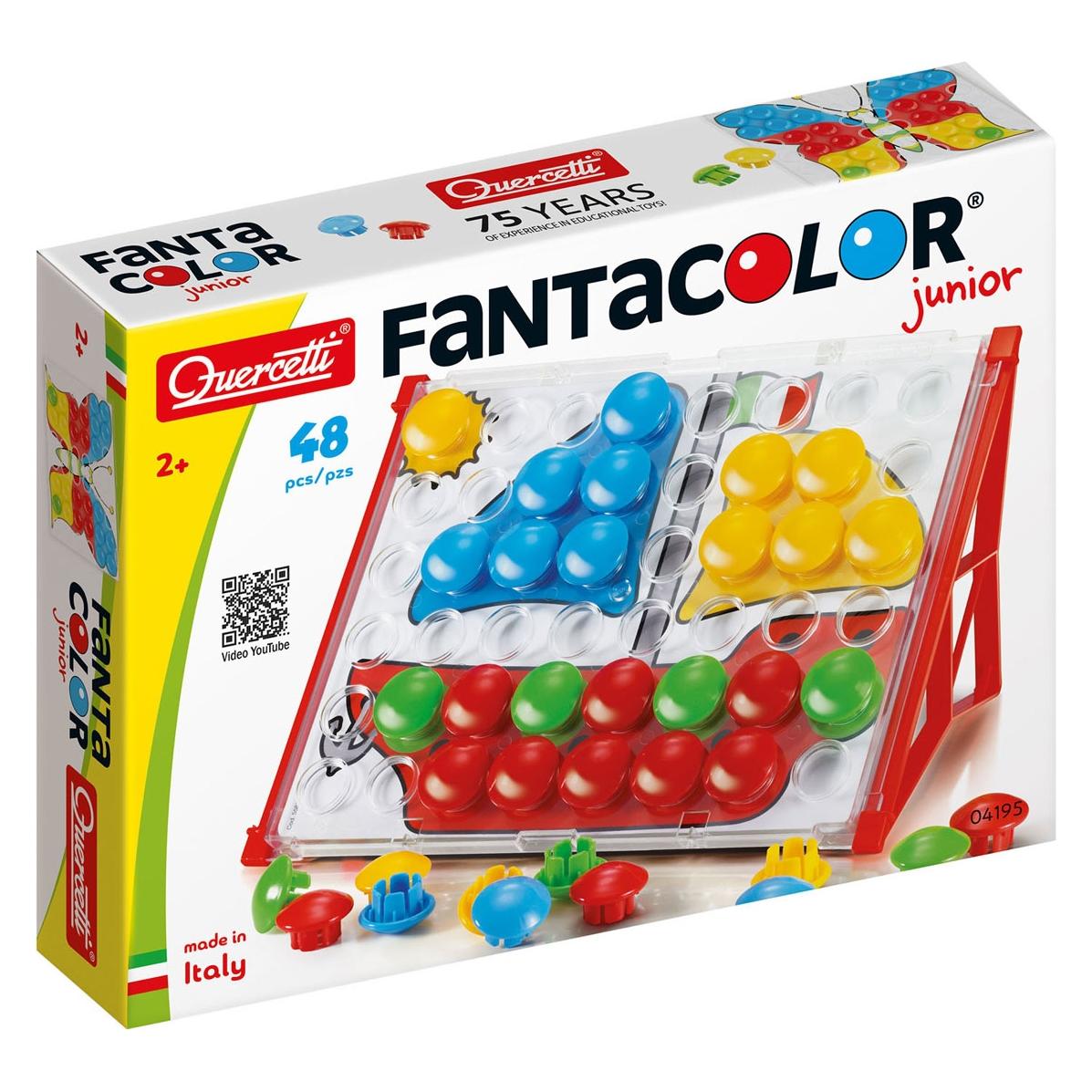 Quercetti Mosaik-Steckspiel FantaColor Junior Basic (48 Teile) (43048)