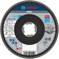 Bosch PRO Fächerschleifscheibe X571 Best for Metal, gewinkelt, Fiber - 2608619201