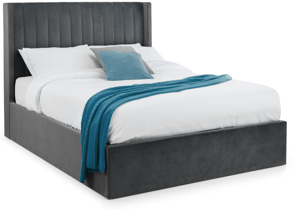 Fairmont Park Bozrah Upholstered Ottoman Storage Bed Grey Kingsize (5')