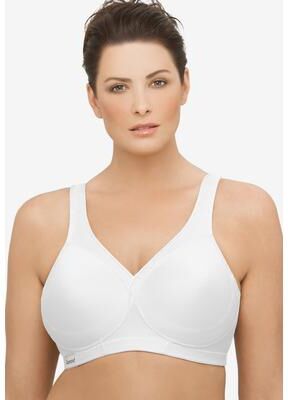 Plus Size Women's Glamorise MagicLift Seamless Sports Wirefree Bra 1006 (Women's & Women's Plus) by Glamorise in White (Size 36 C)