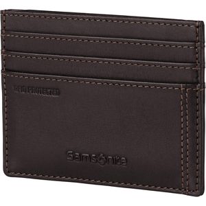 Samsonite Kreditkartenetui Attack 2 SLG 6CC H S, Echt Leder, für 6 Karten, dunkelbraun, mit Geldscheinfach